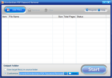 Run Wondershare PDF Password Remover