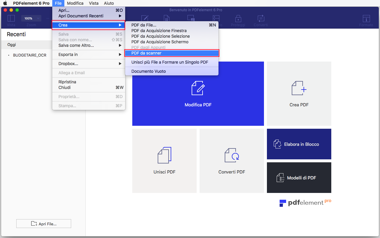 Come si scannerizza in pdf