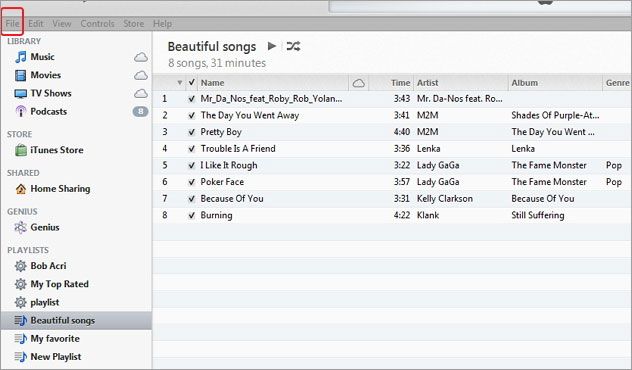 export for itunes playlists not updating